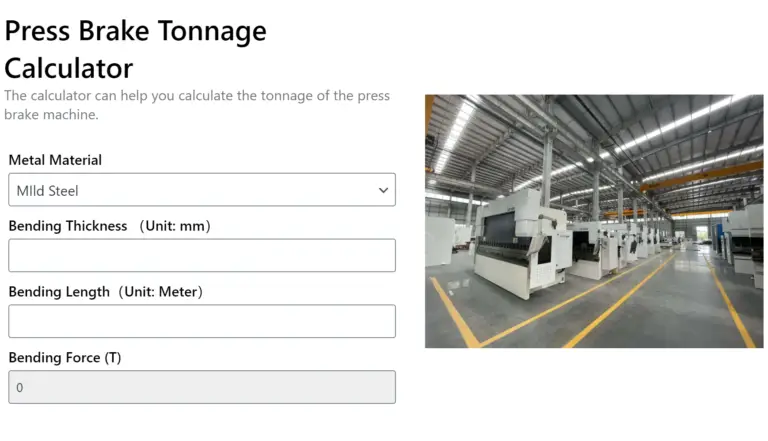 Press Brake Tonnage Calculator