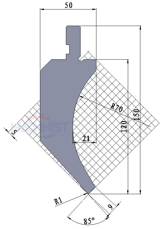 machnist gooseneck punchCode：115 Max Tons t/m:50​