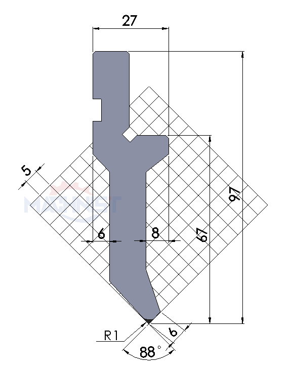 machnist press brake punch Code：132 Max Tons t/m:60​