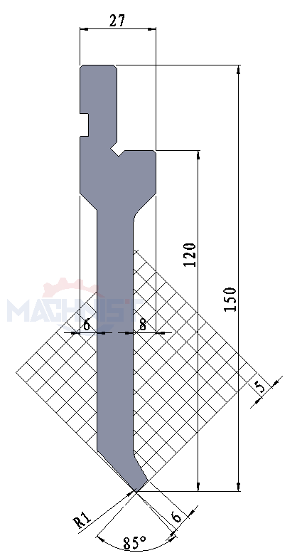 press brake punch Code：110 Max Tons t/m:40​