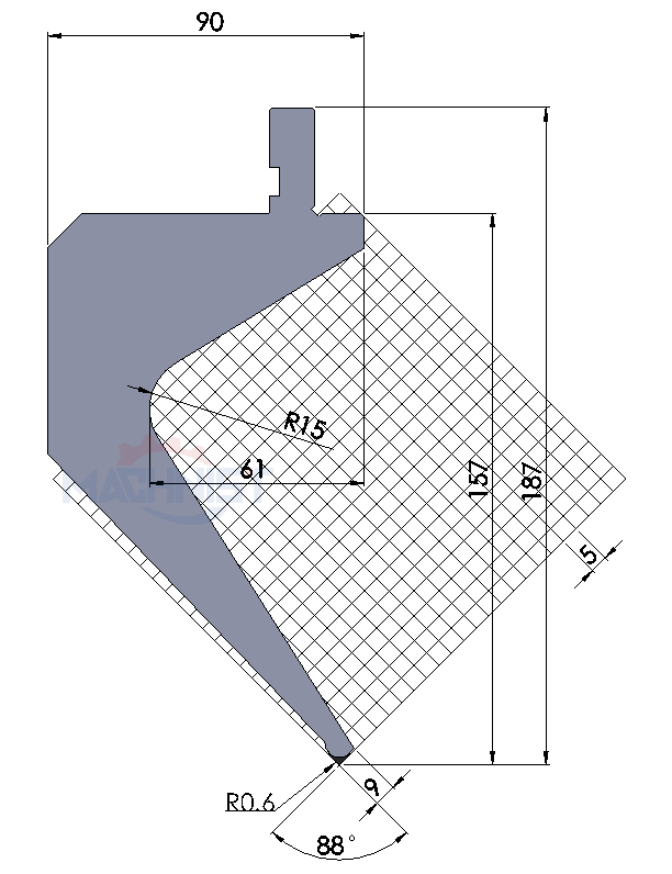 machnist gooseneck punch Code：142 Max Tons t/m:30​