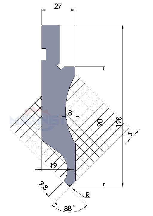 machnist press brake punch Code：144 Max Tons t/m:50​