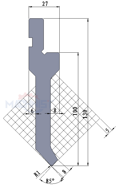 machnist press brake punch Code：135 Max Tons t/m:20​