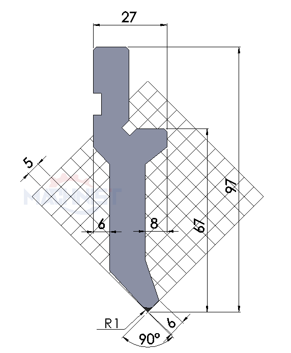 machnist press brake punch Code：152 Max Tons t/m:60​