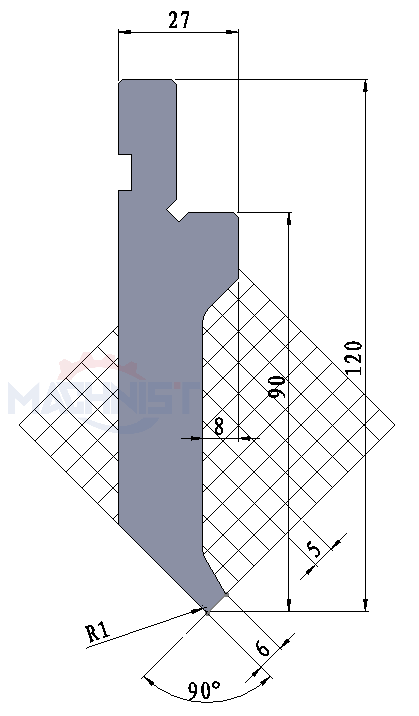 machnist press brake punch Code：153 Max Tons t/m:100​