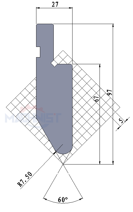 Machnist Standard press brake punchs 60° 174