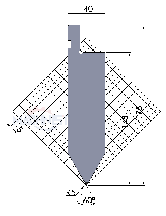 Machnist Standard press brake punchs 60° 176