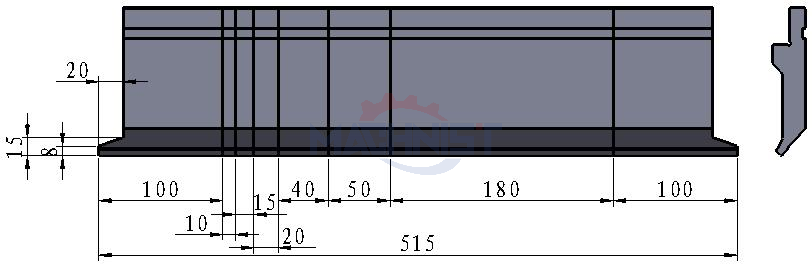 press brake punch Segmentation of punch