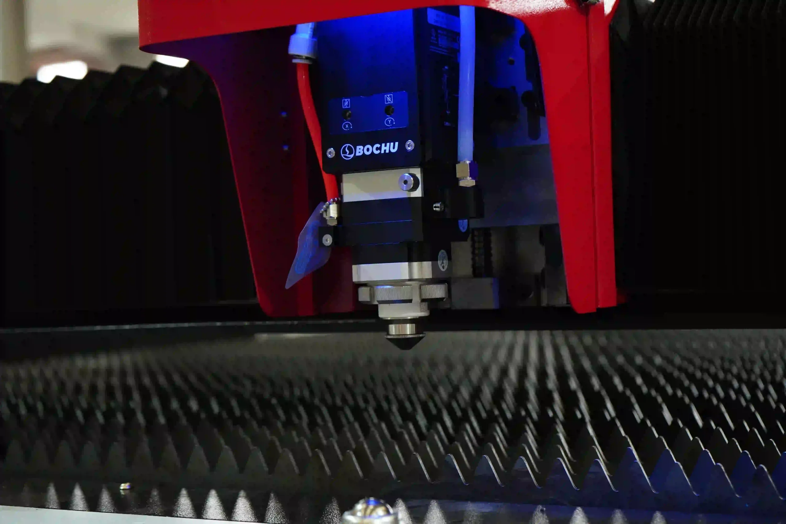 BOCI BLT421 laser cutting head used on MACHNIST 3000W fiber laser cutting machine