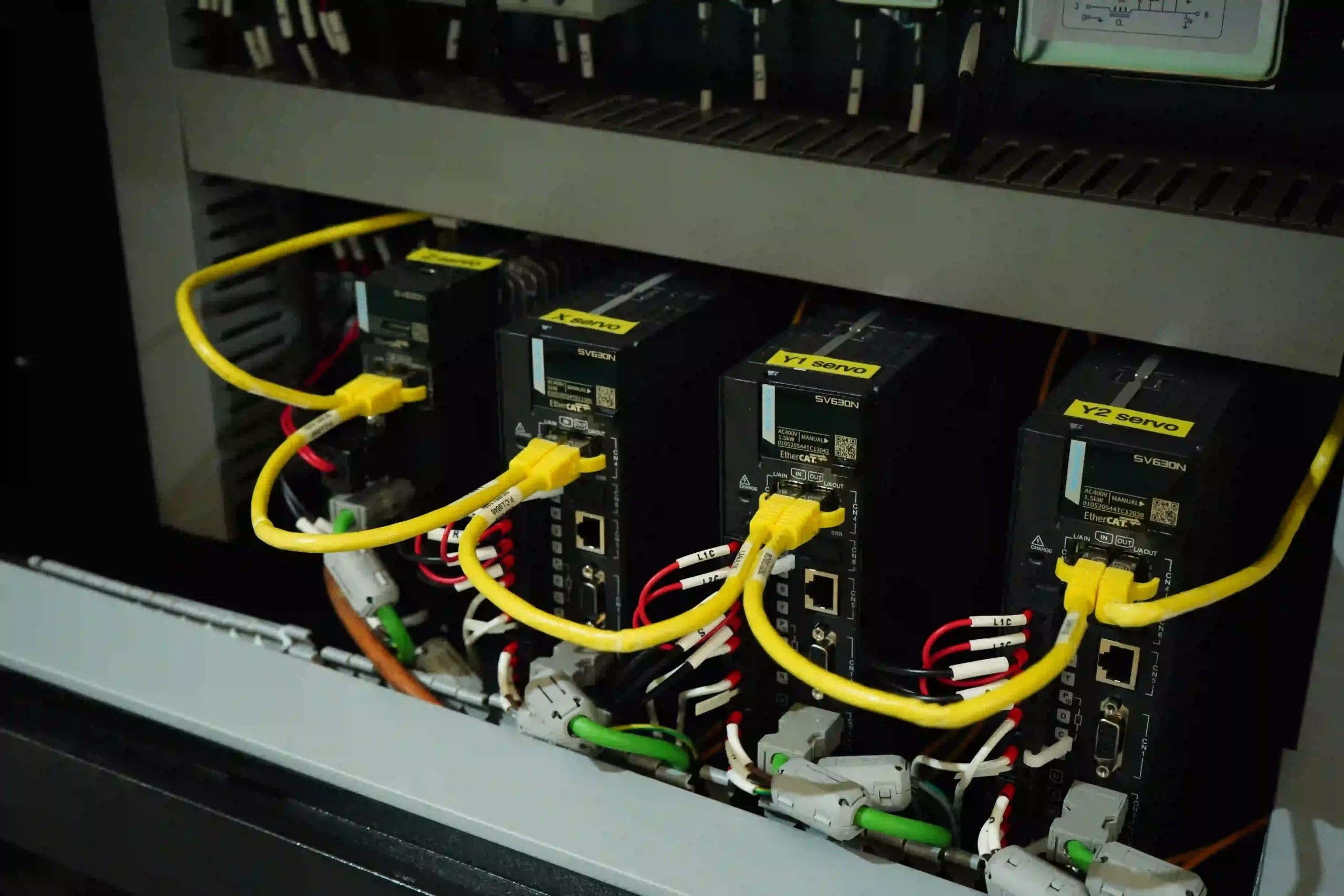 Inovance 630 series servo motor and Motovario reducer for laser cutting machine motion system