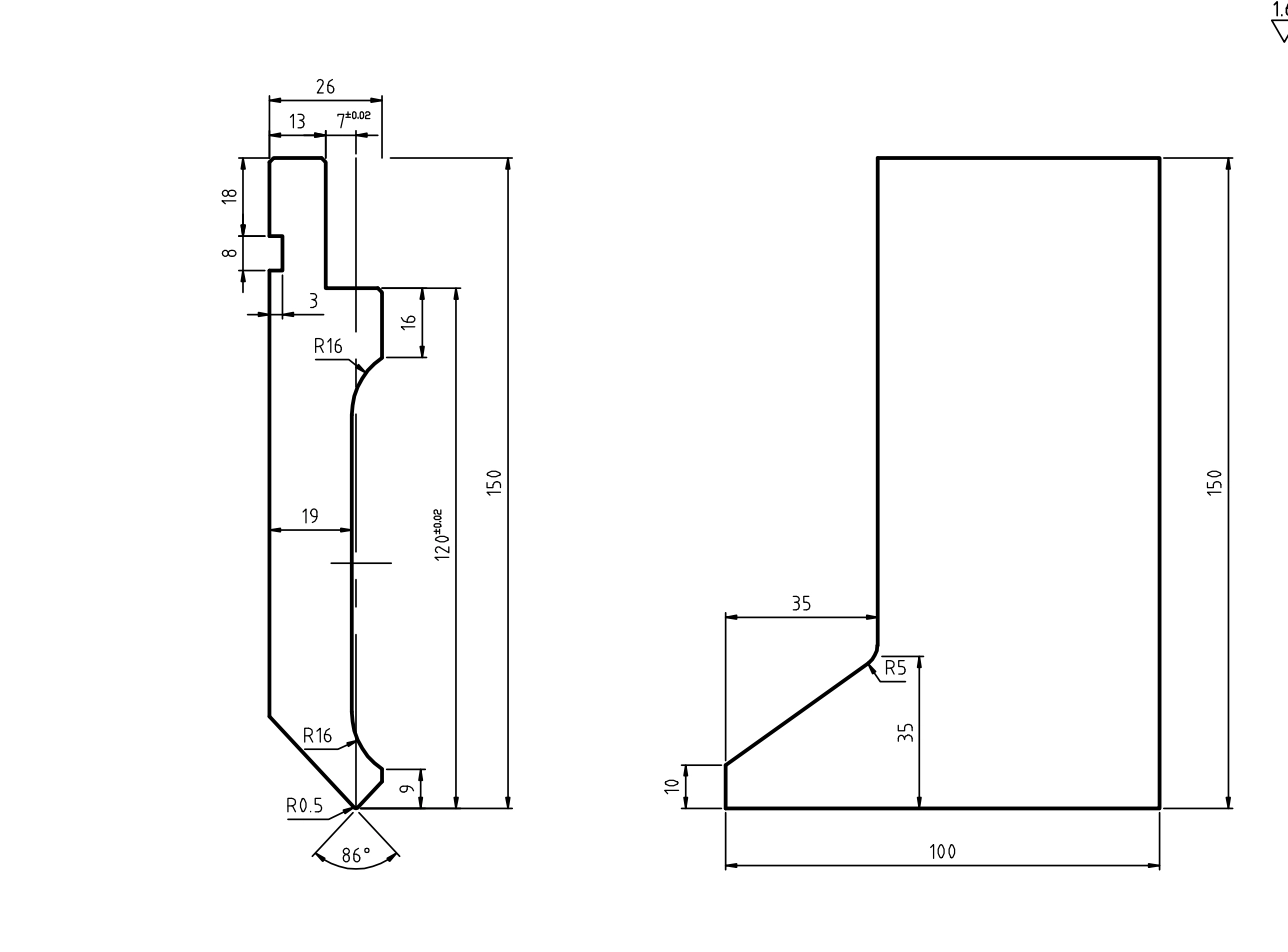 MACHNIST small gooseneck punch for shallow return bending